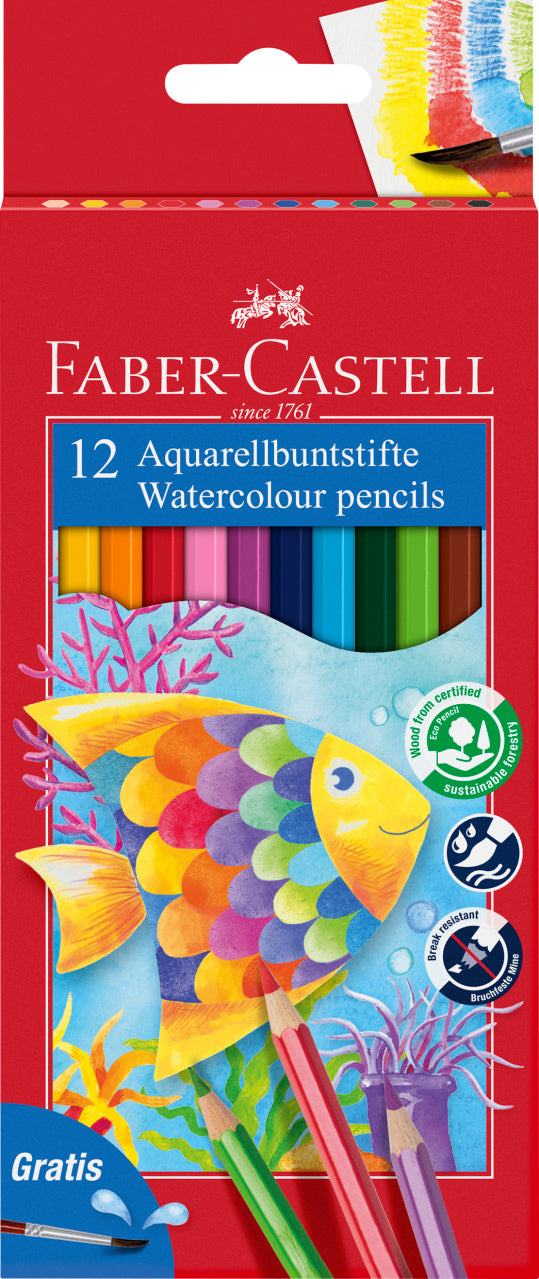 CREIOANE COLORATE ACUARELA 12 BUC + PENSULA FABER-CASTELL CREIOANE COLORATE ACUARELA 12 BUC + PENSULA FABER-CASTELL